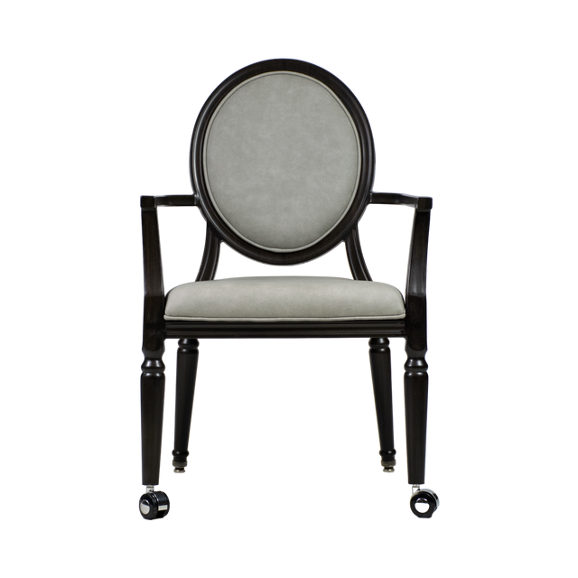 Lisbon Aluminum Wood Look Stack Arm Chair