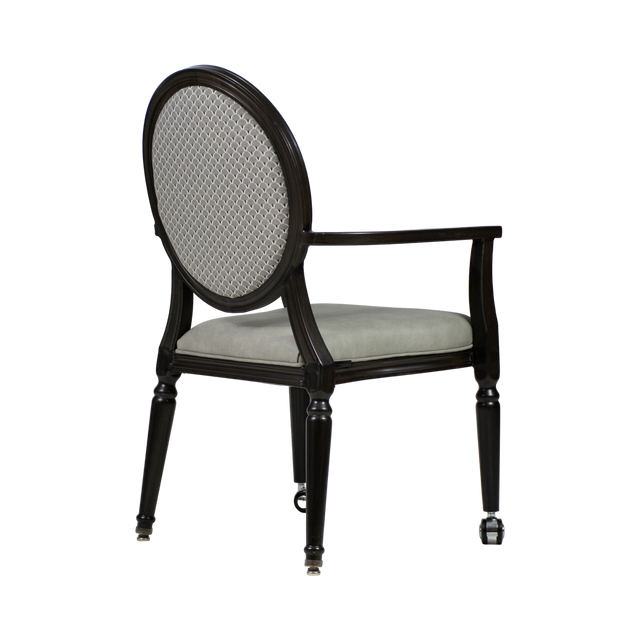 Lisbon Aluminum Wood Look Stack Arm Chair