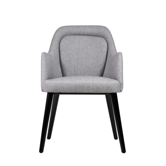 Diamond Upholstered Wood Arm Chair