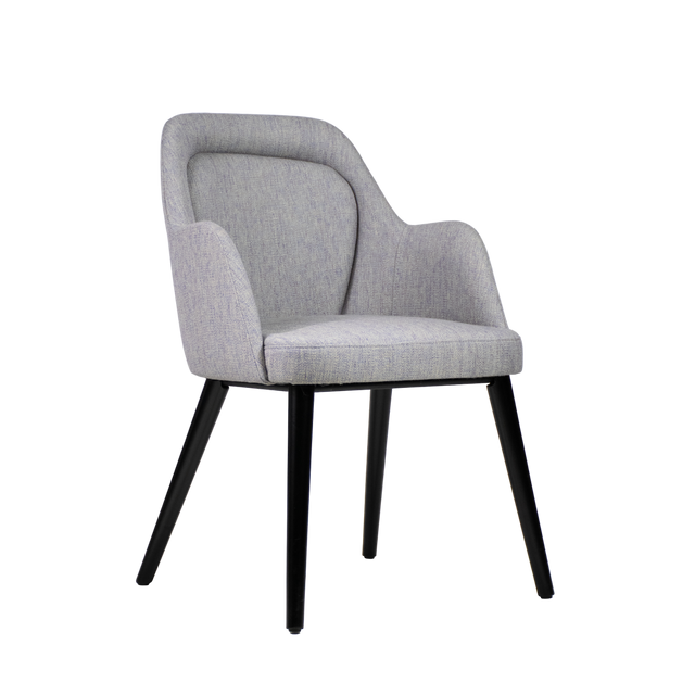Diamond Upholstered Wood Arm Chair