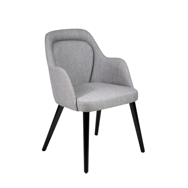 Diamond Upholstered Wood Arm Chair