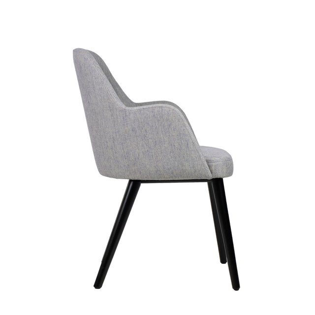 Diamond Upholstered Wood Arm Chair