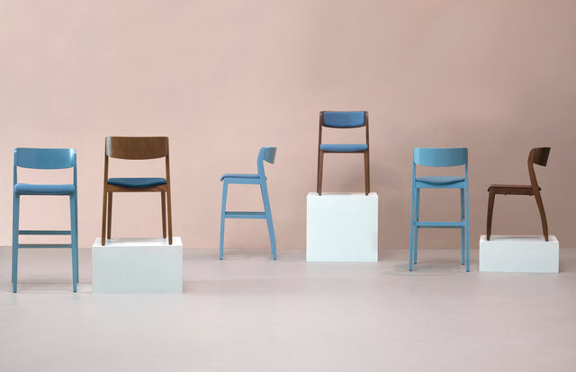 Hazel Upholstered Wood Bar Stool