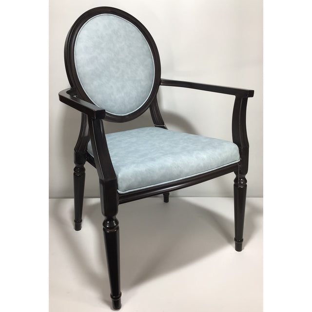 Lisbon Aluminum Wood Look Stack Arm Chair