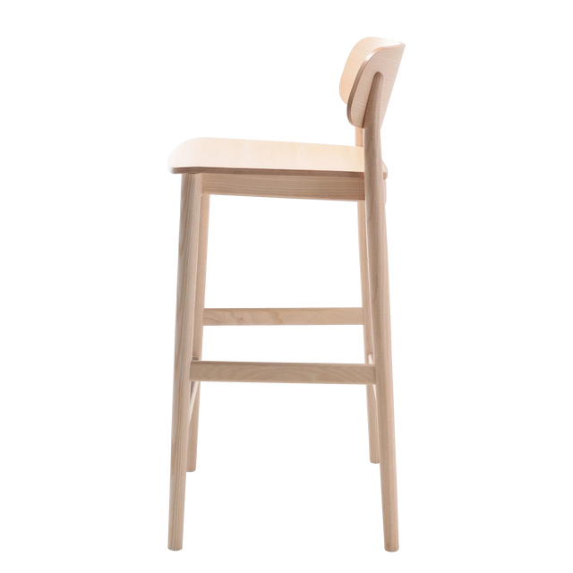 Trisby Wooden Back Bar Stool