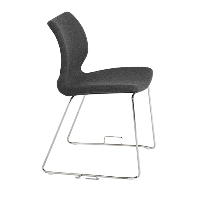 Quilted Upholstered Sled Legged Chair