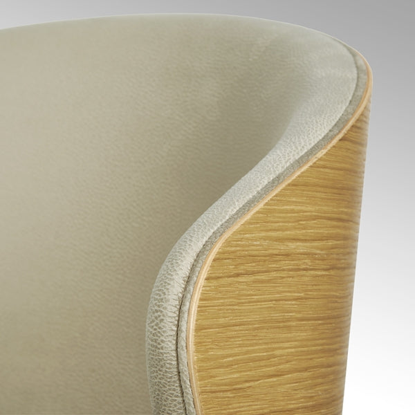 Sigma Wood Upholstered Arm Chair