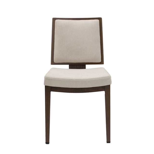 Kapccion Aluminum Wood Look Flexback Stack Chair