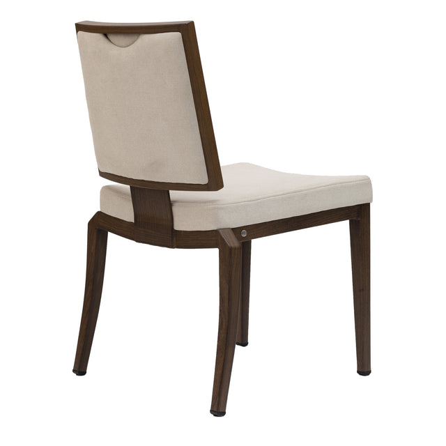 Kapccion Aluminum Wood Look Flexback Stack Chair