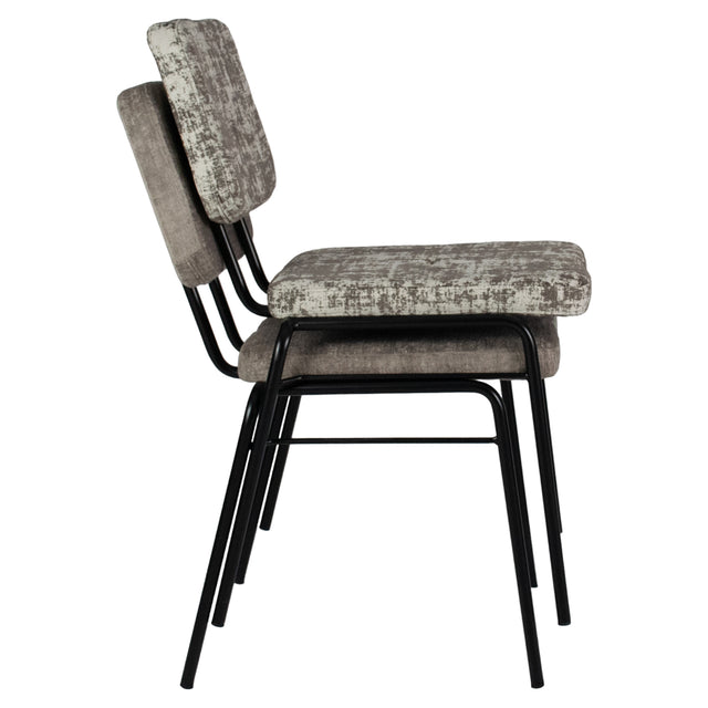 Leo Upholstered Metal Chair