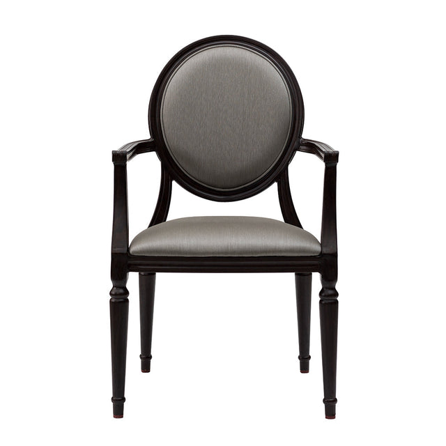 Lisbon Aluminum Wood Look Stack Arm Chair
