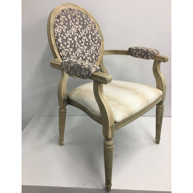 Lisbon Aluminum Wood Look Stack Arm Chair