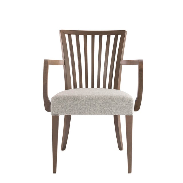 Beckham Stripe Wood Arm Chair