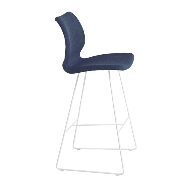 Quilted Upholstered Sled Legged Bar Stool