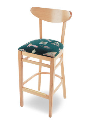 Ovalback Dining Wood Bar Stool