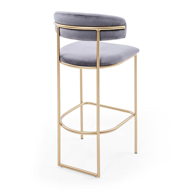 Scarlet Metal Stool