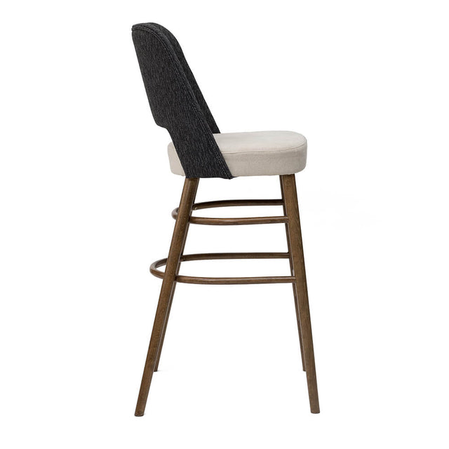 Stema Upholstered Wood Stool