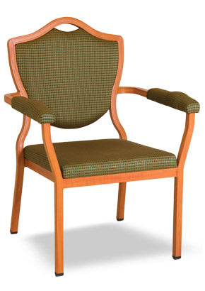 Cinco Aluminum Wood Look Arm Chair