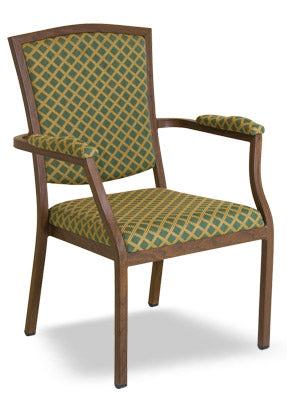 Montreal Aluminum Wood Look Arm Chair