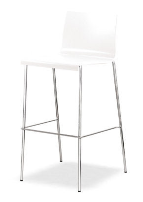 Kuadra 1112 Round Leg Modern Plastic Bar Stool