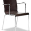 Kuadra 1331 Modern Wood Arm Chair Round Legs