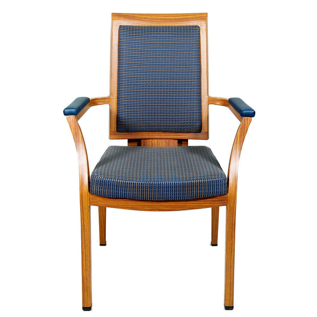 Tepic Aluminum Wood Look Arm Chair