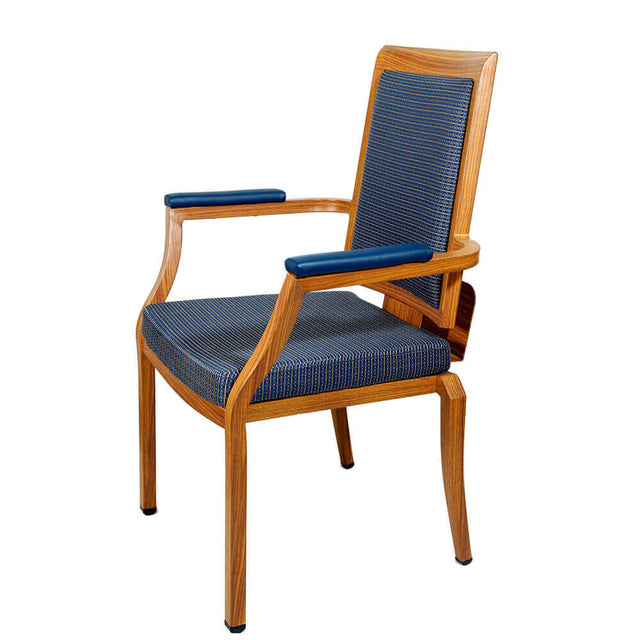Tepic Aluminum Wood Look Arm Chair