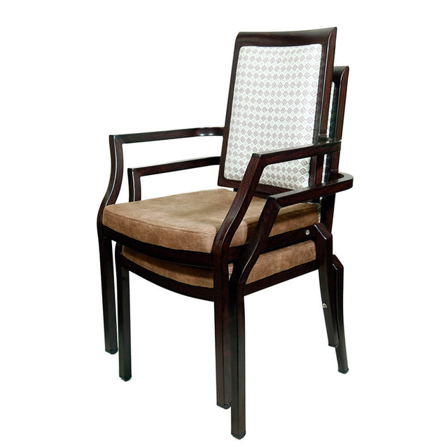 Tepic Aluminum Wood Look Arm Chair