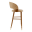 Conch Gold Tip Wood Bar Stool