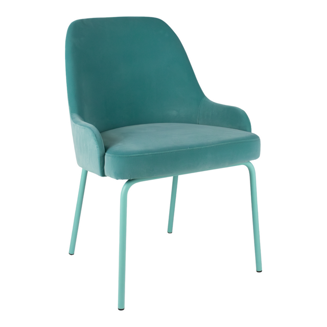 Fresco Upholstered Chair w/Steel Legs | Dona