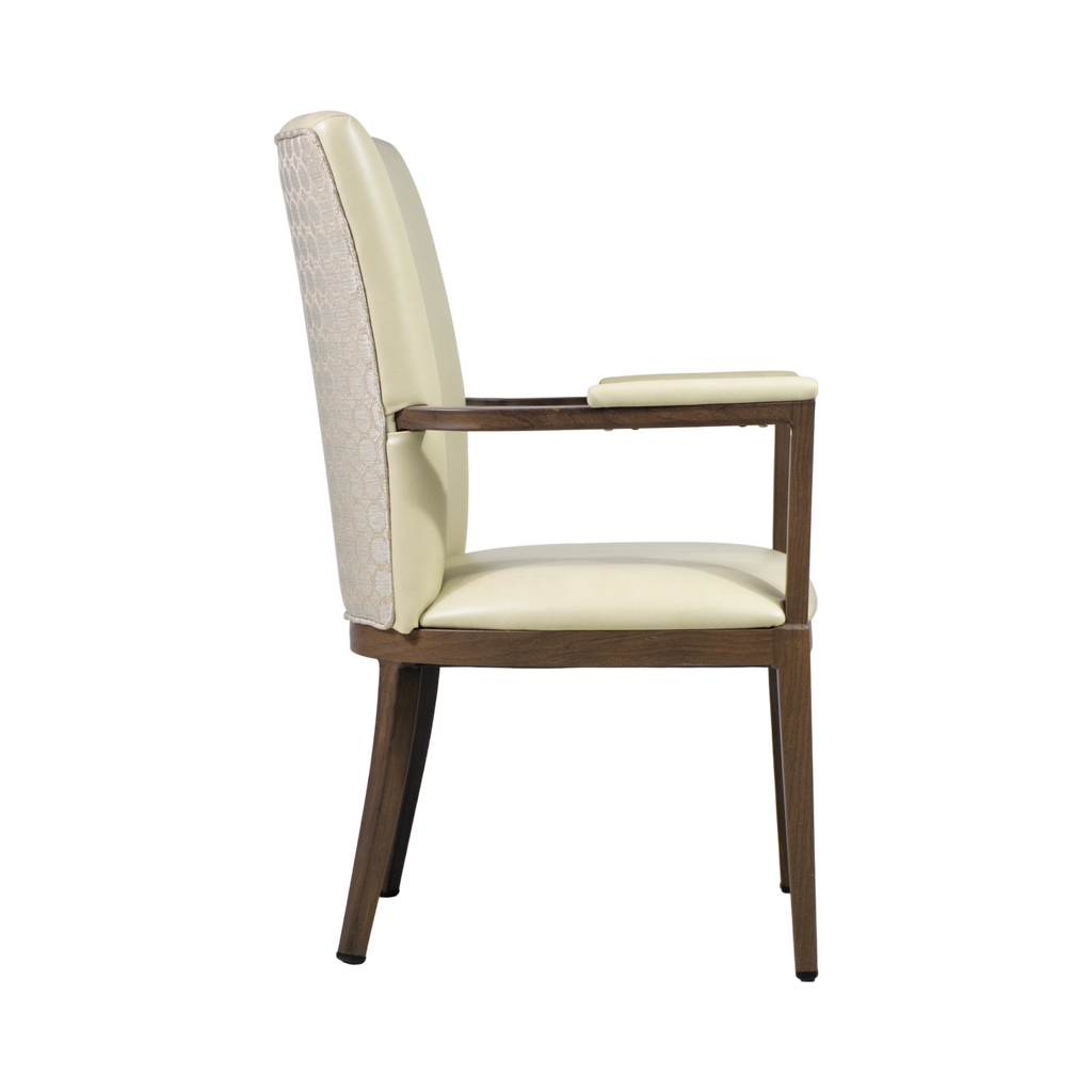 Brianna Commercial Aluminum Wood Look Arm Chair The Chair Market