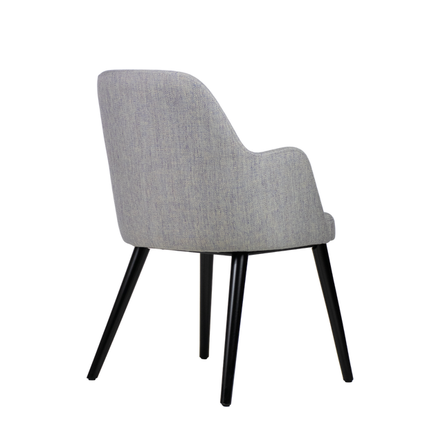 Diamond Upholstered Wood Arm Chair