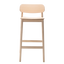 Trisby Wooden Back Bar Stool