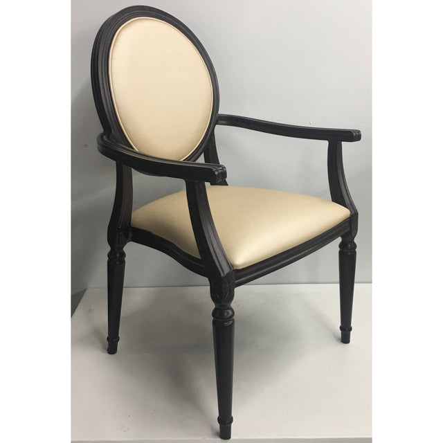 Lisbon Aluminum Wood Look Stack Arm Chair