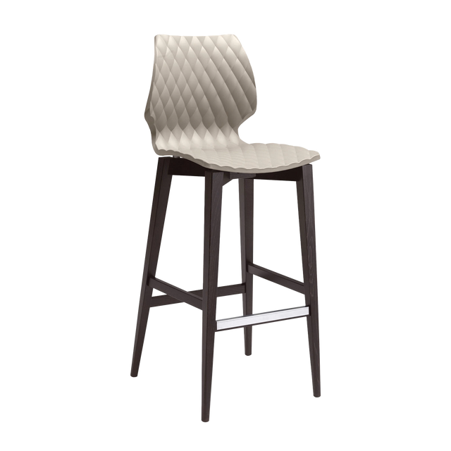 Quilted Wood Bar Stool