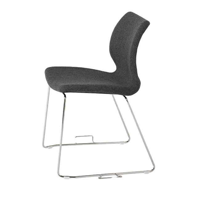 Quilted Upholstered Sled Legged Chair