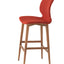 Quilted Upholstered Wood Bar Stool