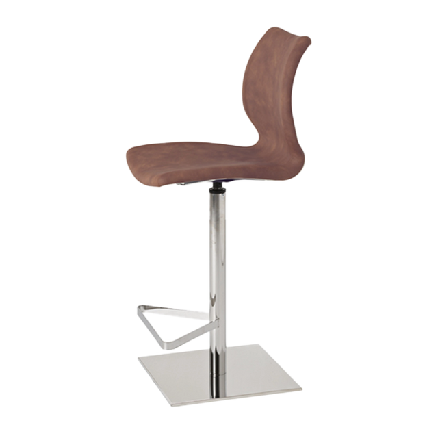 Quilted Upholstered Footrest Bar Stool
