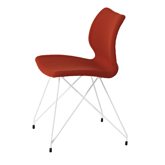 Quilted Upholstered Wire Steel Legged Chair