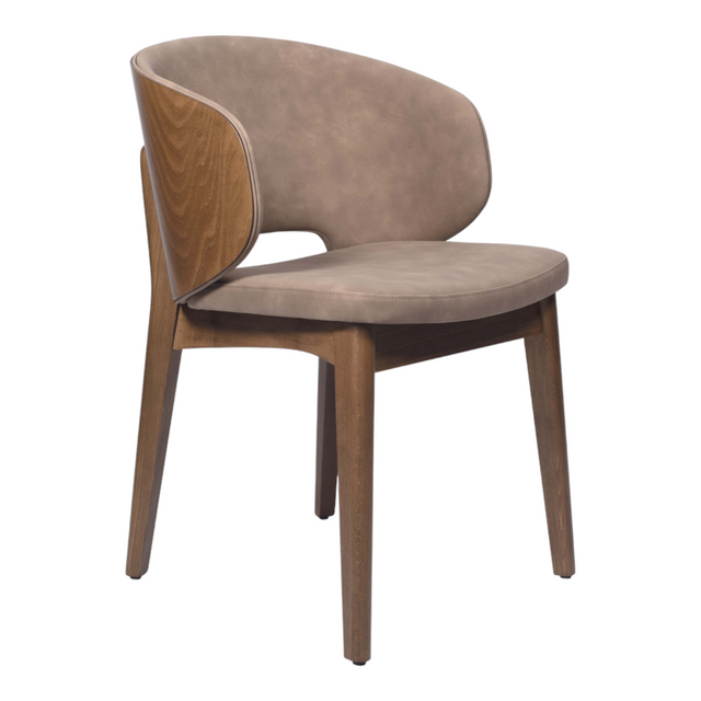 Osculo Upholstered Wood Arm Chair