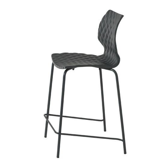 Quilted Metal legged Bar Stool