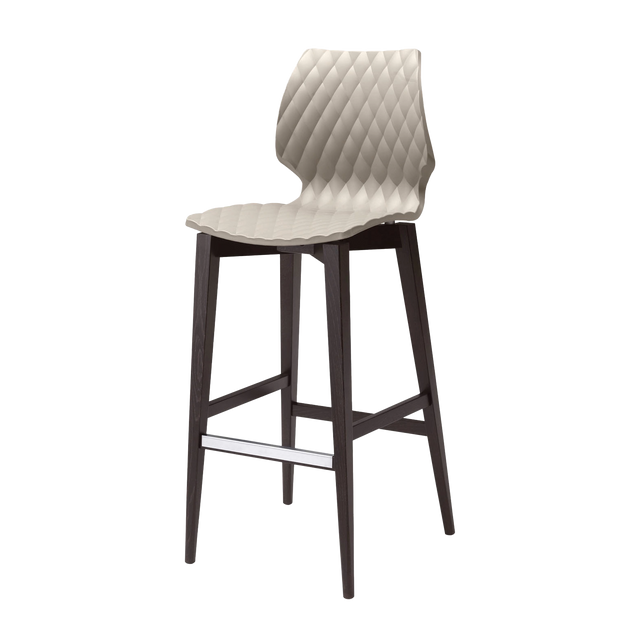 Quilted Wood Bar Stool