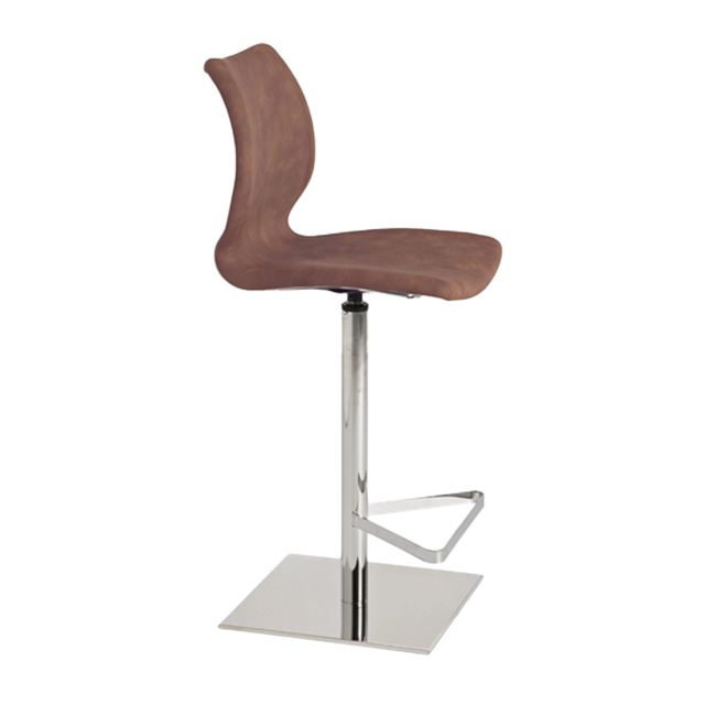 Quilted Upholstered Footrest Bar Stool