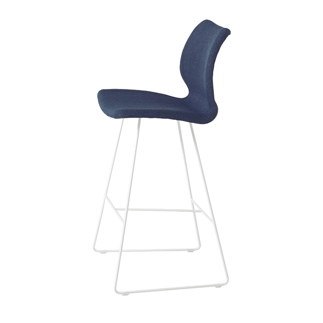 Quilted Upholstered Sled Legged Bar Stool
