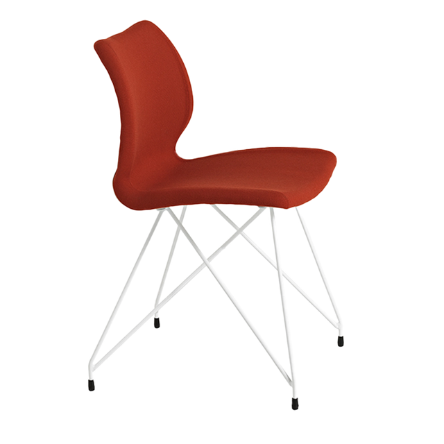 Quilted Upholstered Wire Steel Legged Chair