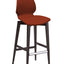 Quilted Upholstered Wood Bar Stool