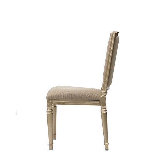 Baron Aluminum Wood Look Stack Chair