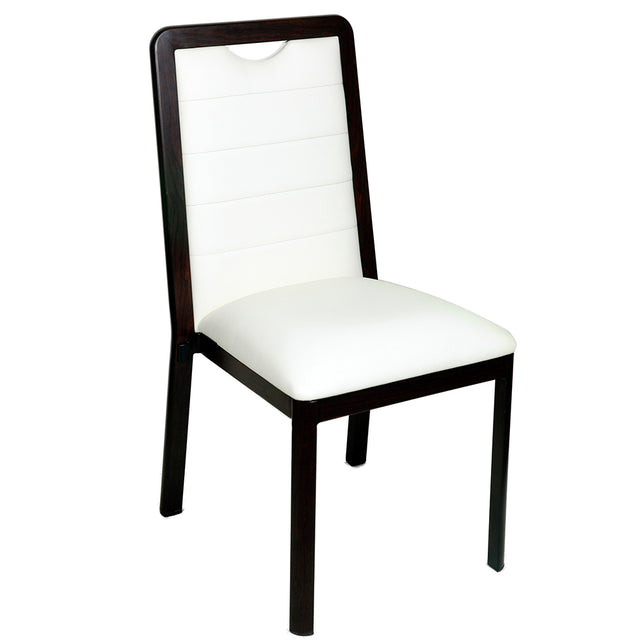 Jane Commercial Aluminum Wood Look Stack Chair