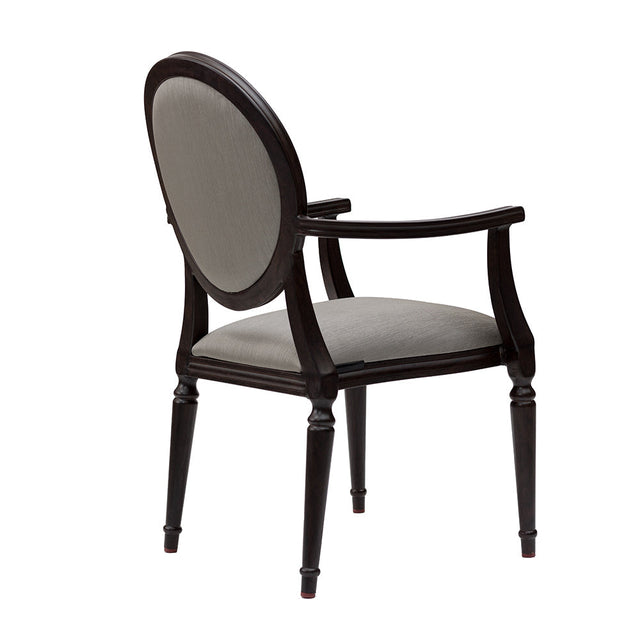 Lisbon Aluminum Wood Look Stack Arm Chair