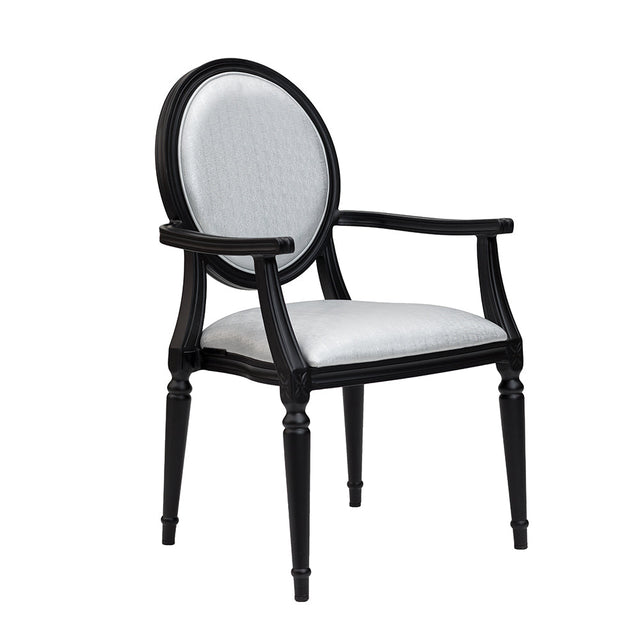 Lisbon Aluminum Wood Look Stack Arm Chair